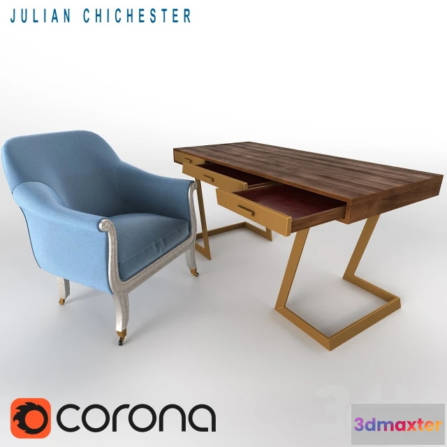 1083974 - Julian Chichester Library Chair + Onegin Desk - 217531