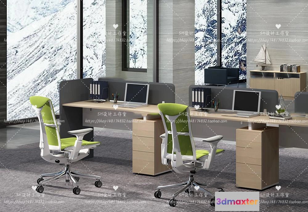 1128512 - Office Table - Desk - 3D Models - 1391