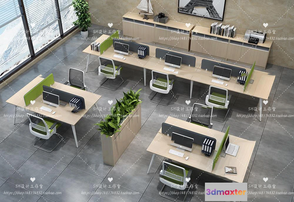 1128520 - Office Table - Desk - 3D Models - 1395
