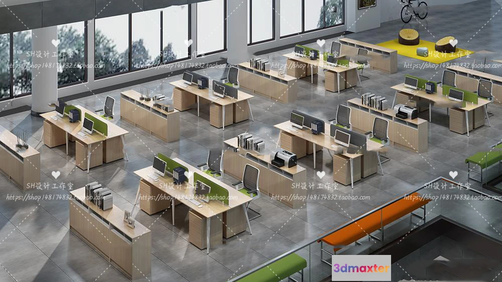 1128522 - Office Table - Desk - 3D Models - 1396