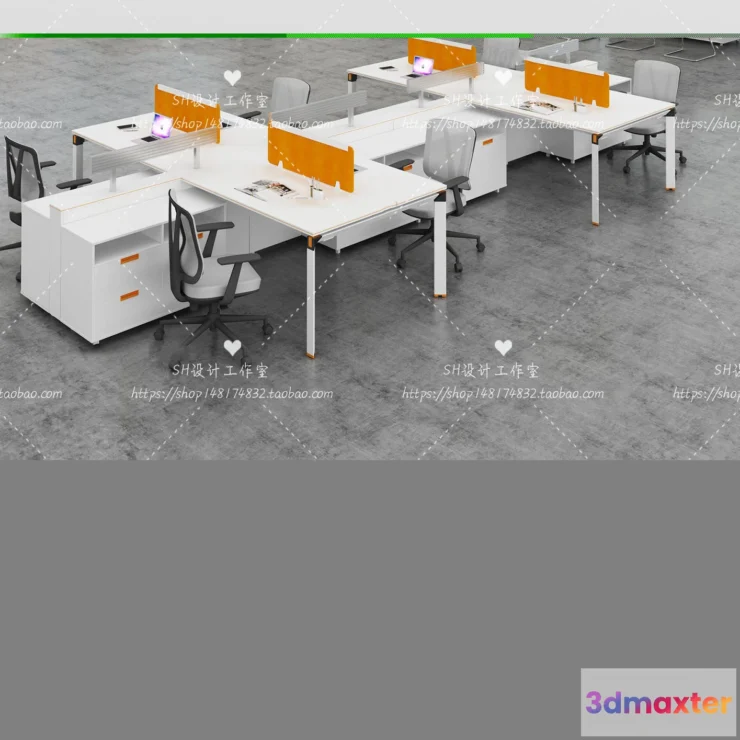 1128554 - Office Table - Desk - 3D Models - 1412