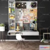 1130162 - Study Desk - 3D Models - 2216