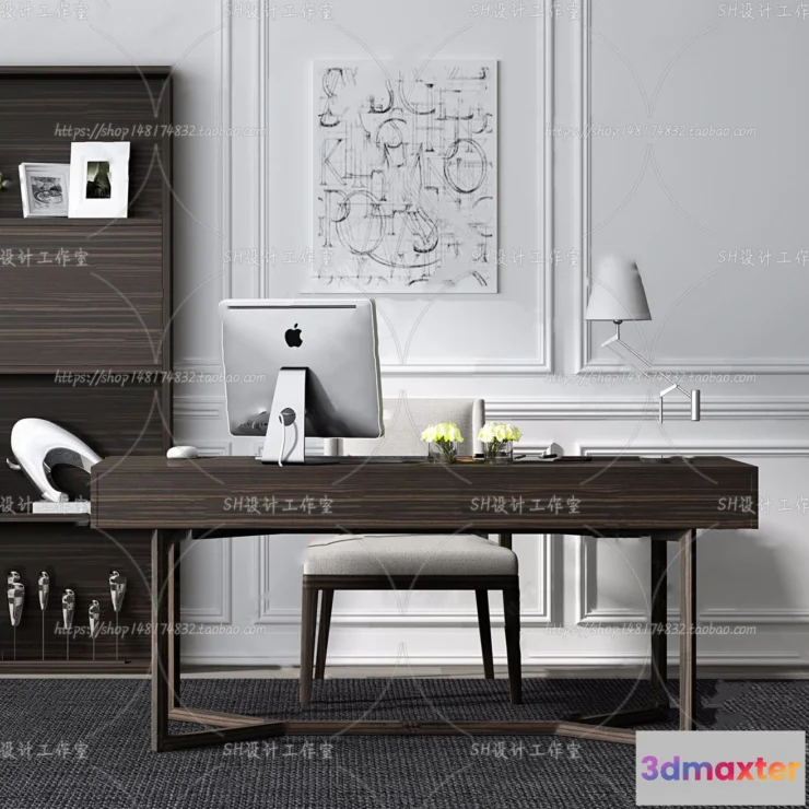 1130196 - Study Desk - 3D Models - 2233