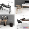 1130252 - Study Desk - 3D Models - 2261