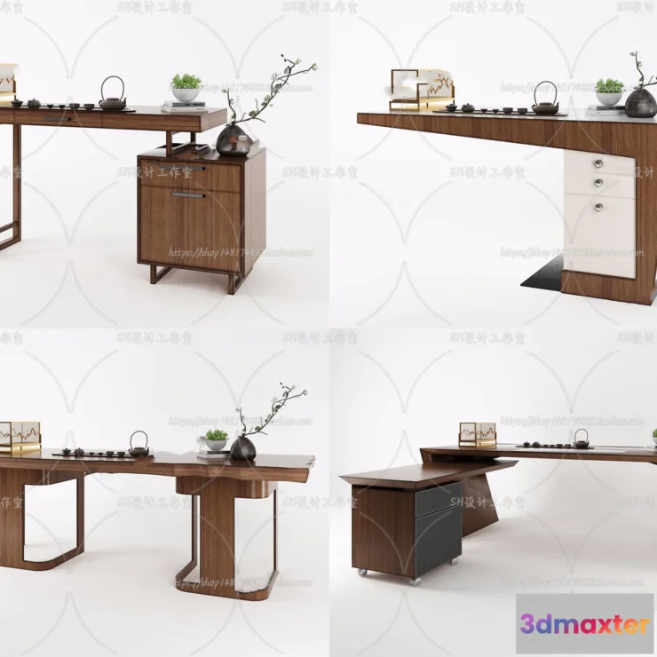 1130334 - Study Desk - 3D Models - 2302