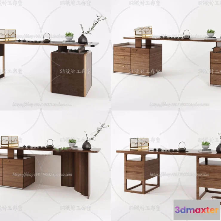 1130336 - Study Desk - 3D Models - 2303