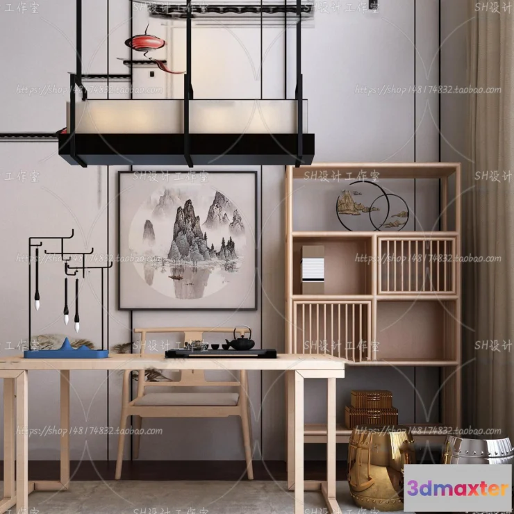 1130340 - Study Desk - 3D Models - 2305