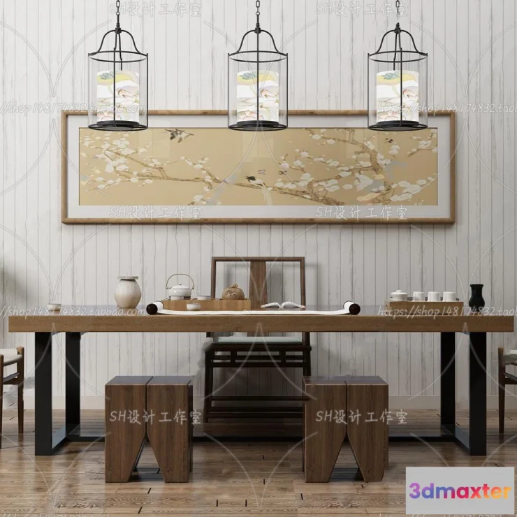 1130344 - Study Desk - 3D Models - 2307