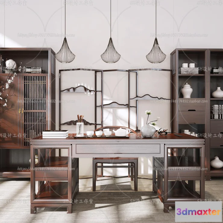 1130350 - Study Desk - 3D Models - 2310