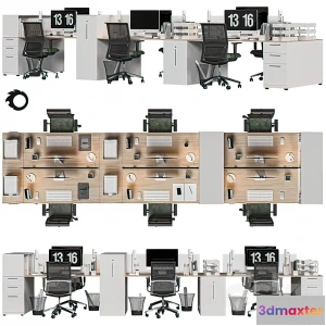 1220802 - Office Desk - Table - 3D - 012