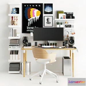 1220804 - Office Desk - Table - 3D - 013