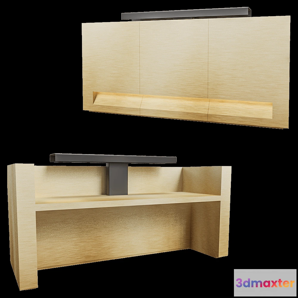 1622240 - Isomi - Desk Blok Brass 3D Max
