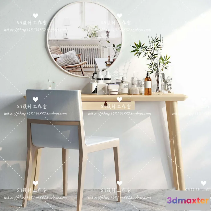 1128586 - Dressing Table - 3D Models - 1428