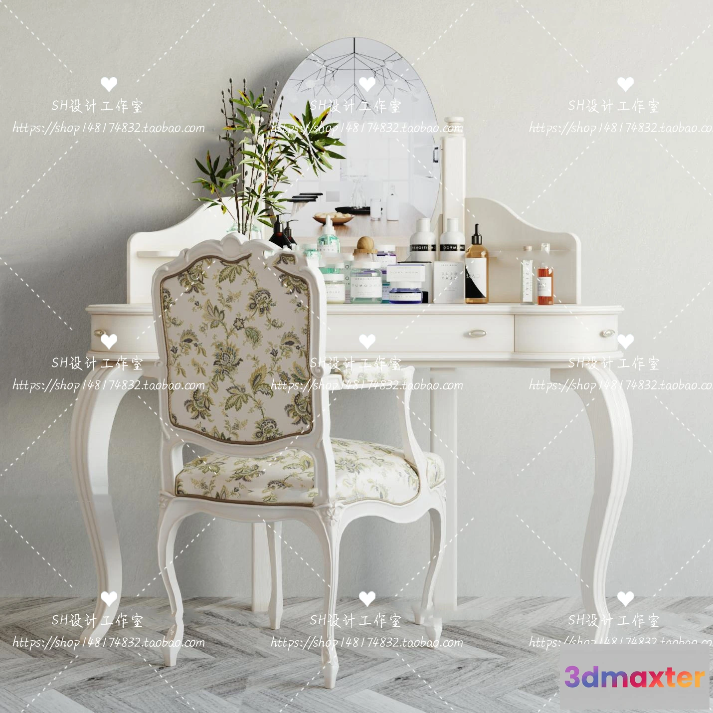 1128592 - Dressing Table - 3D Models - 1431