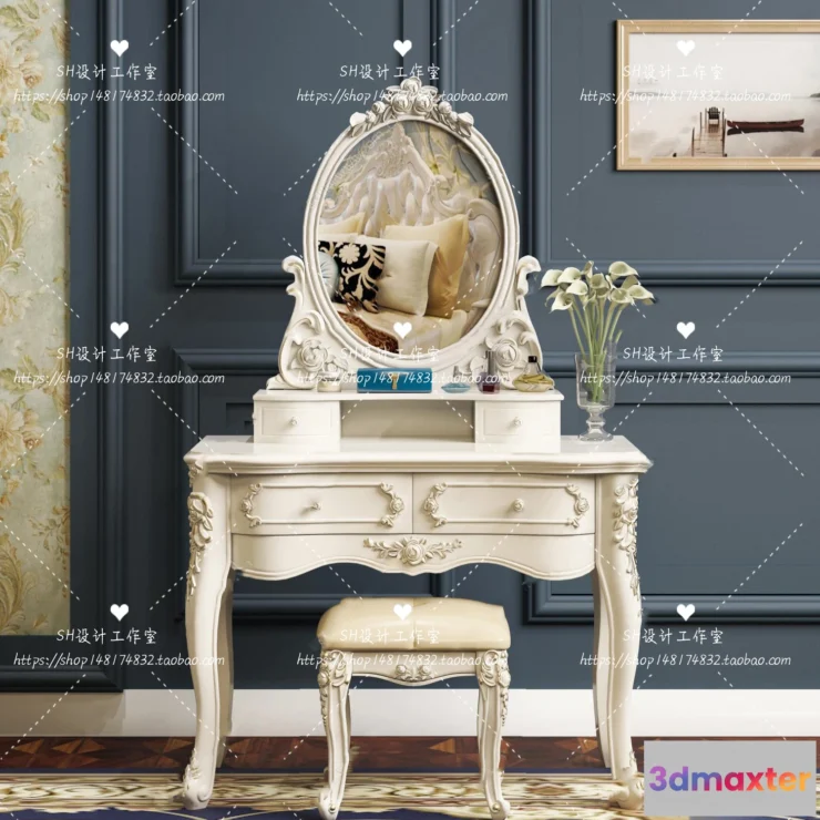 1128594 - Dressing Table - 3D Models - 1432