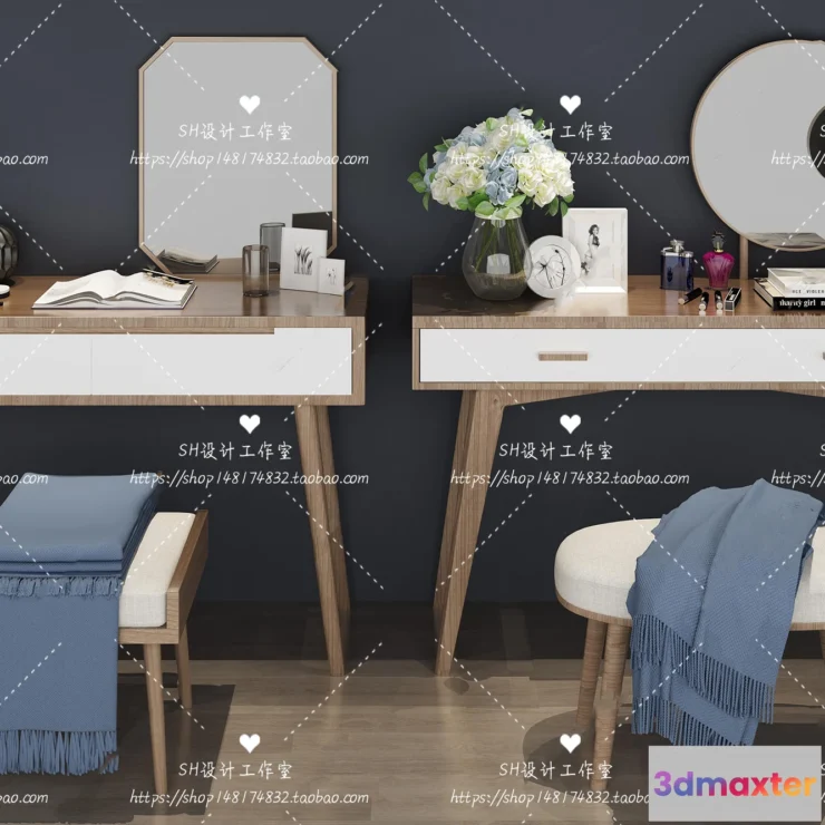 1128604 - Dressing Table - 3D Models - 1437