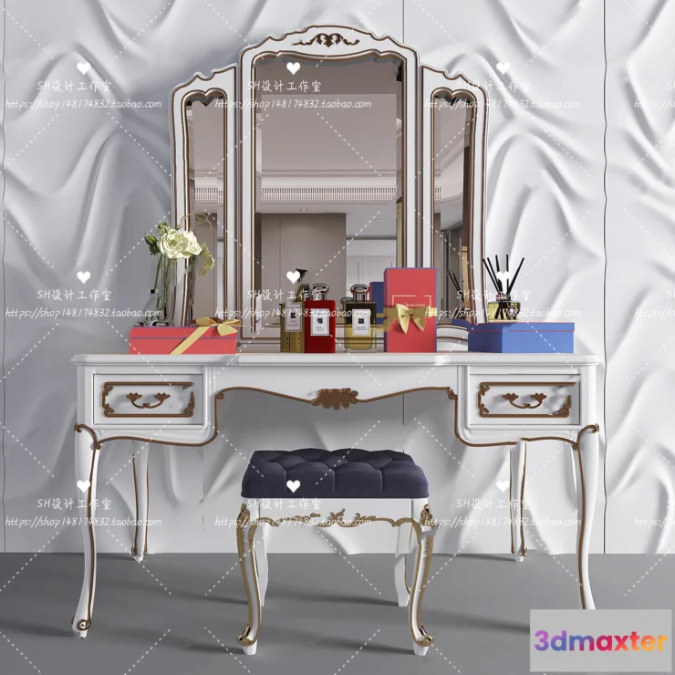 1128618 - Dressing Table - 3D Models - 1444