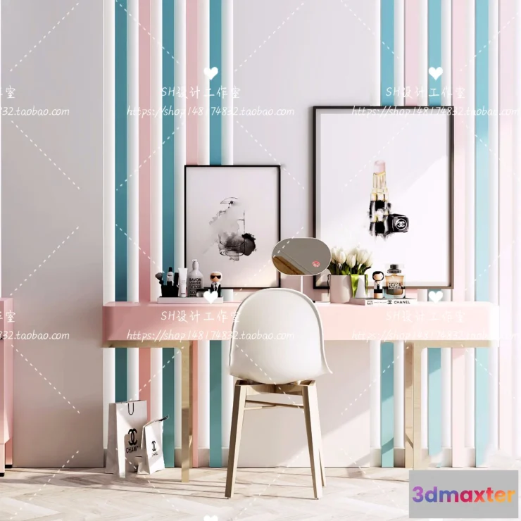 1128638 - Dressing Table - 3D Models - 1454