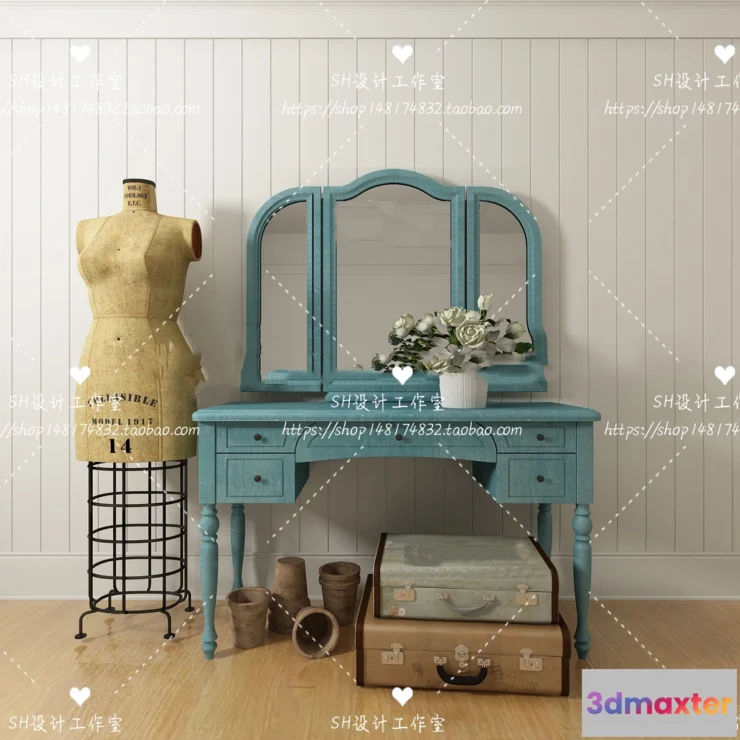 1128646 - Dressing Table - 3D Models - 1458