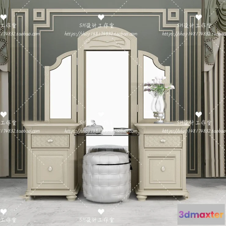 1128656 - Dressing Table - 3D Models - 1463