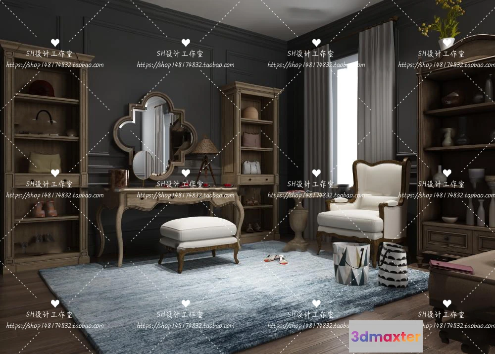 1128670 - Dressing Table - 3D Models - 1470