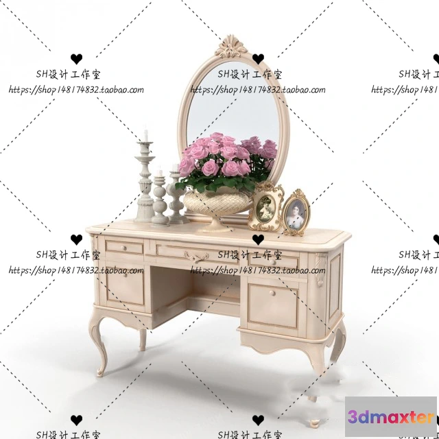 1128674 - Dressing Table - 3D Models - 1472