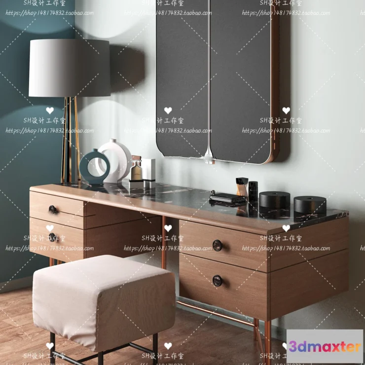 1128704 - Dressing Table - 3D Models - 1487