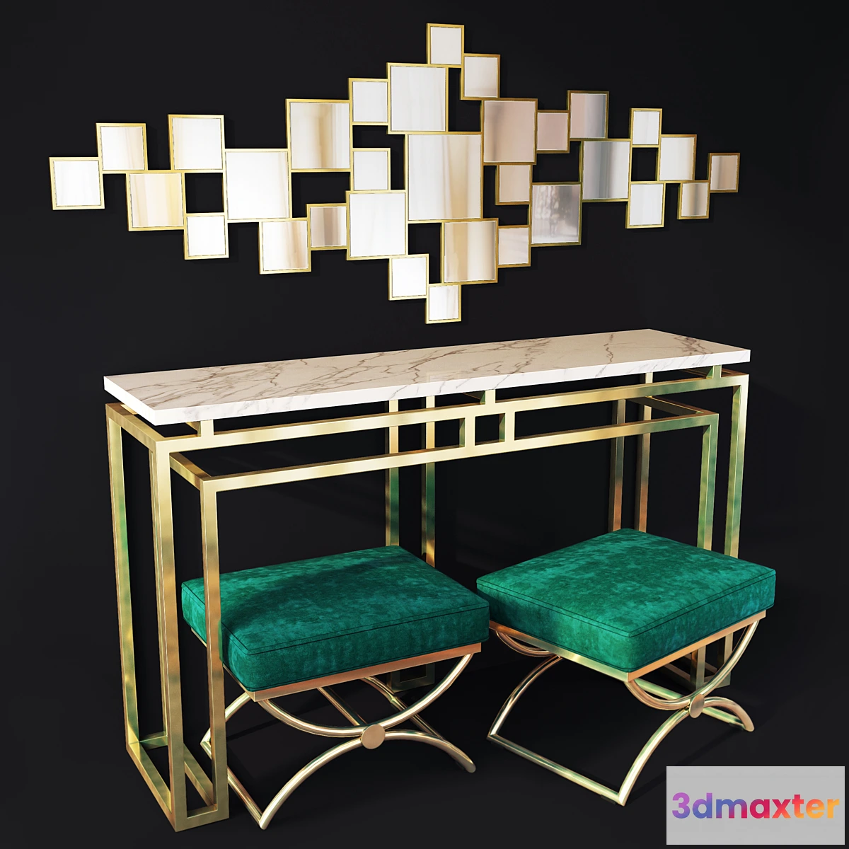 1300573 - Art Deco dressing table _ console. Console table by Lux Design 3D Max
