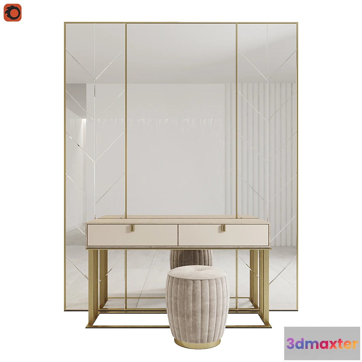 1320138 - Brisbane Console Table FRATO - No.2 3D Max