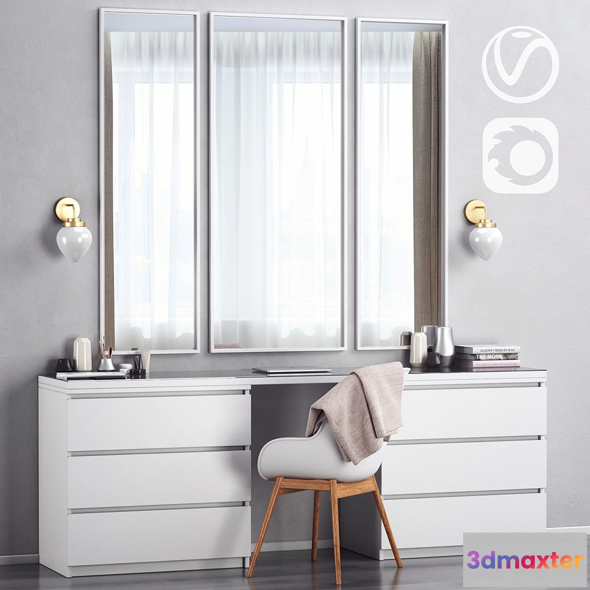 1330907 - IKEA MALM Dressing Table 3D Max