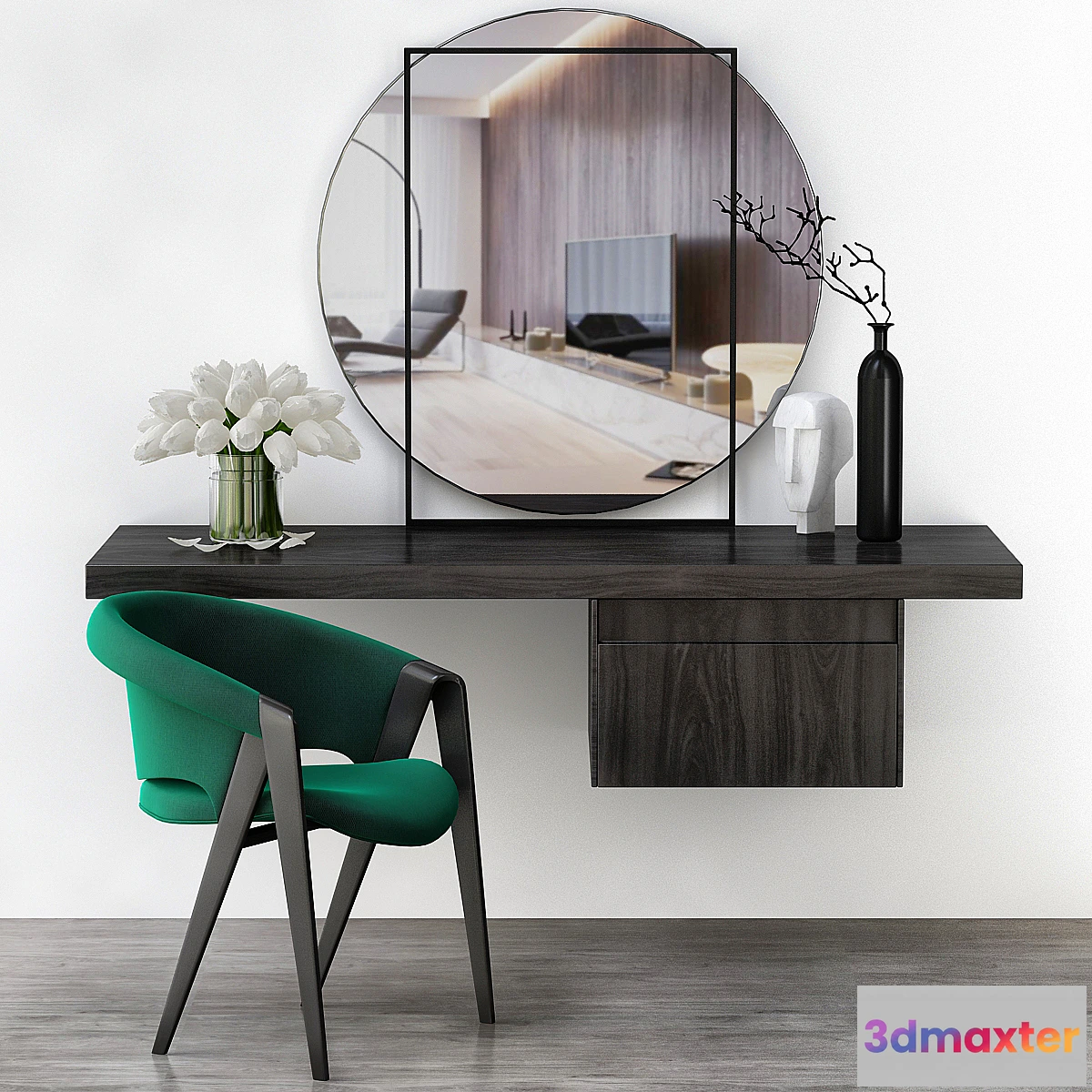 1331825 - Toilet table - Minotti (low poly) 3D Max