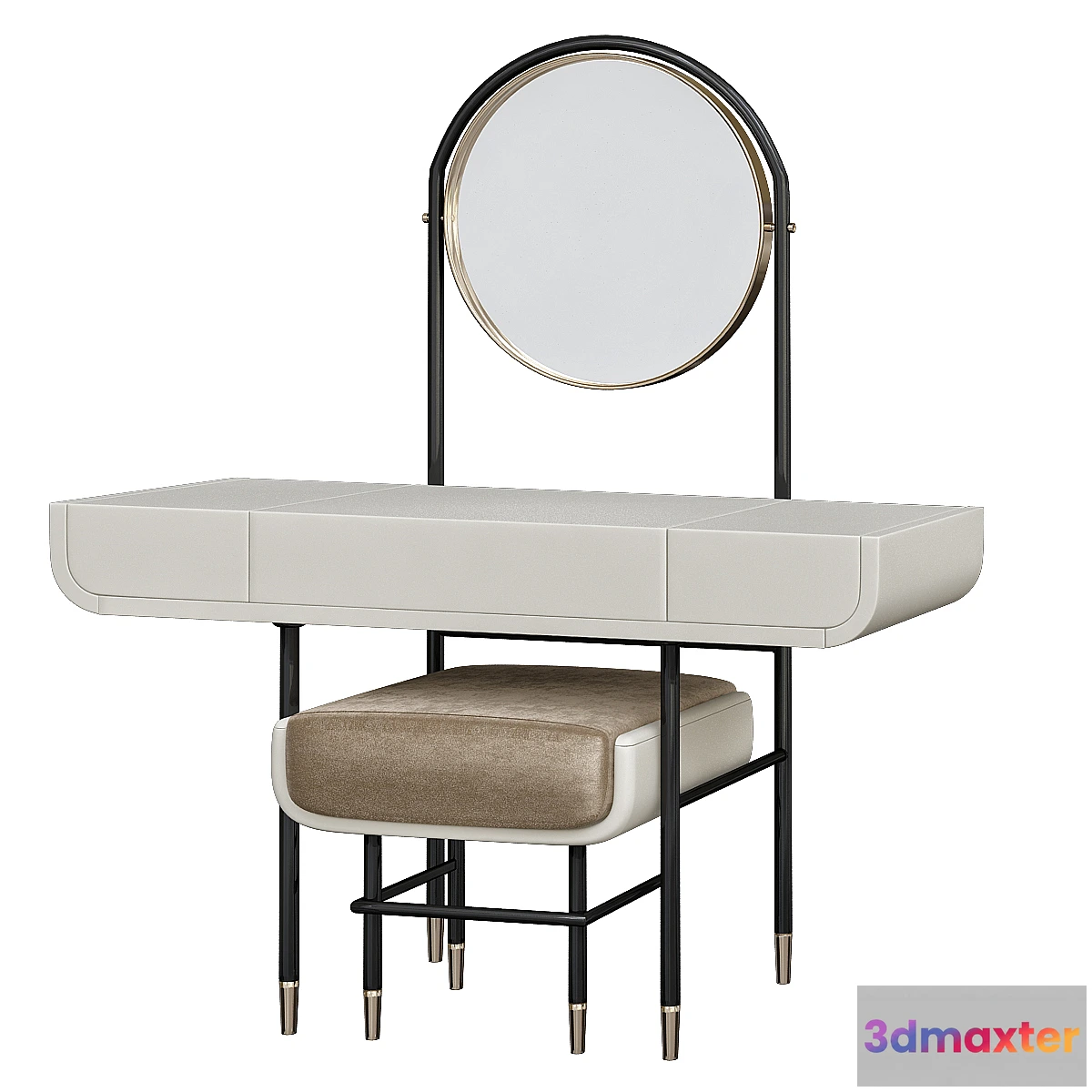 1336459 - MAKE UP Mirror Work Table with 3D Max