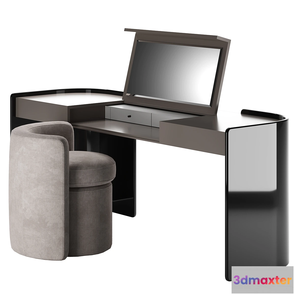 1352580 - Modern Make Up Table with Pouf 3D Max