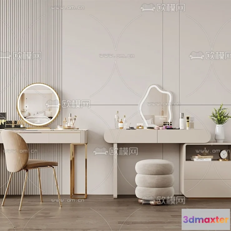1376120 - Dressing Table - 3D Models - 3D Furniture Models for Interior - 009 3D Max