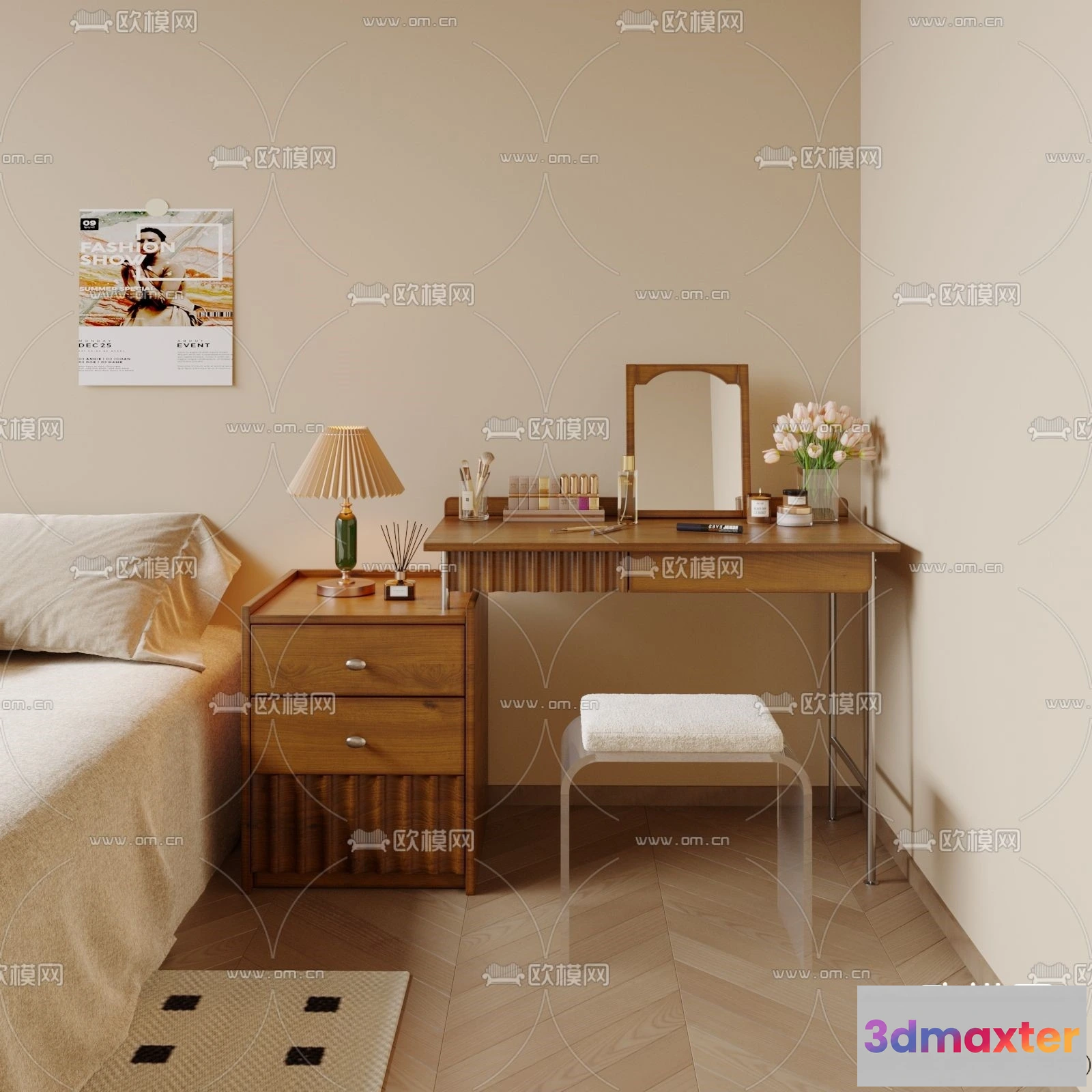 1376254 - Dressing Table - 3D Models - 3D Furniture Models for Interior - 011 3D Max