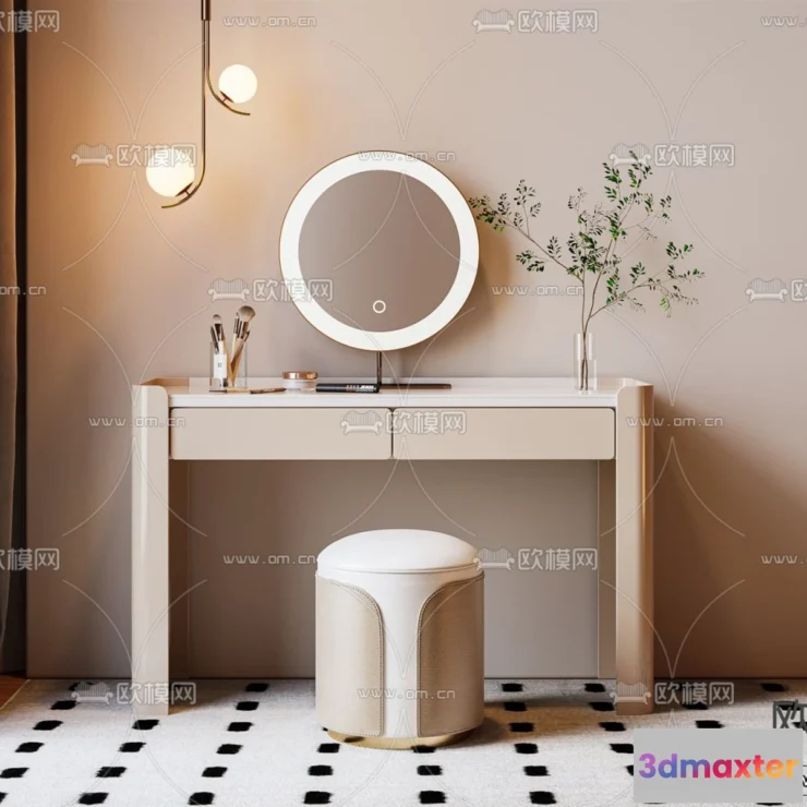 1376640 - Dressing Table - 3D Models - 3D Furniture Models for Interior - 017 3D Max