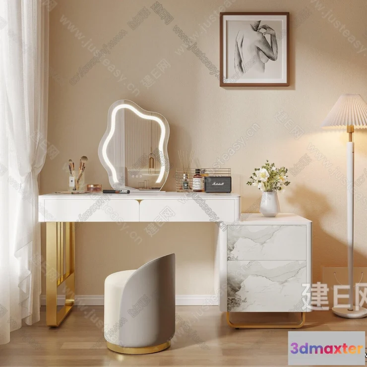 1378351 - Dressing Table - 3D Models - 3D Furniture Models for Interior - 043 3D Max