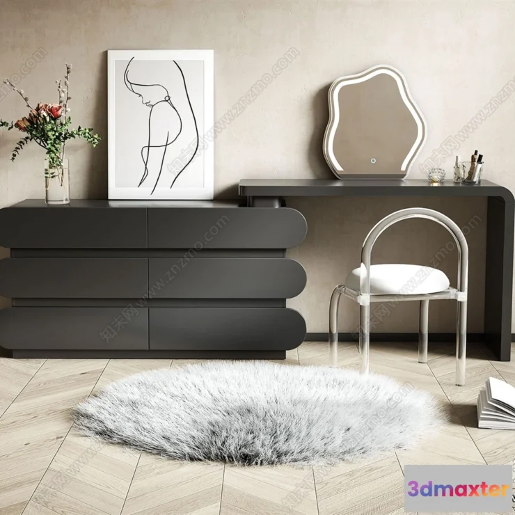 1381722 - Dressing Table - 3D Models - 3D Furniture Models for Interior - 093 3D Max