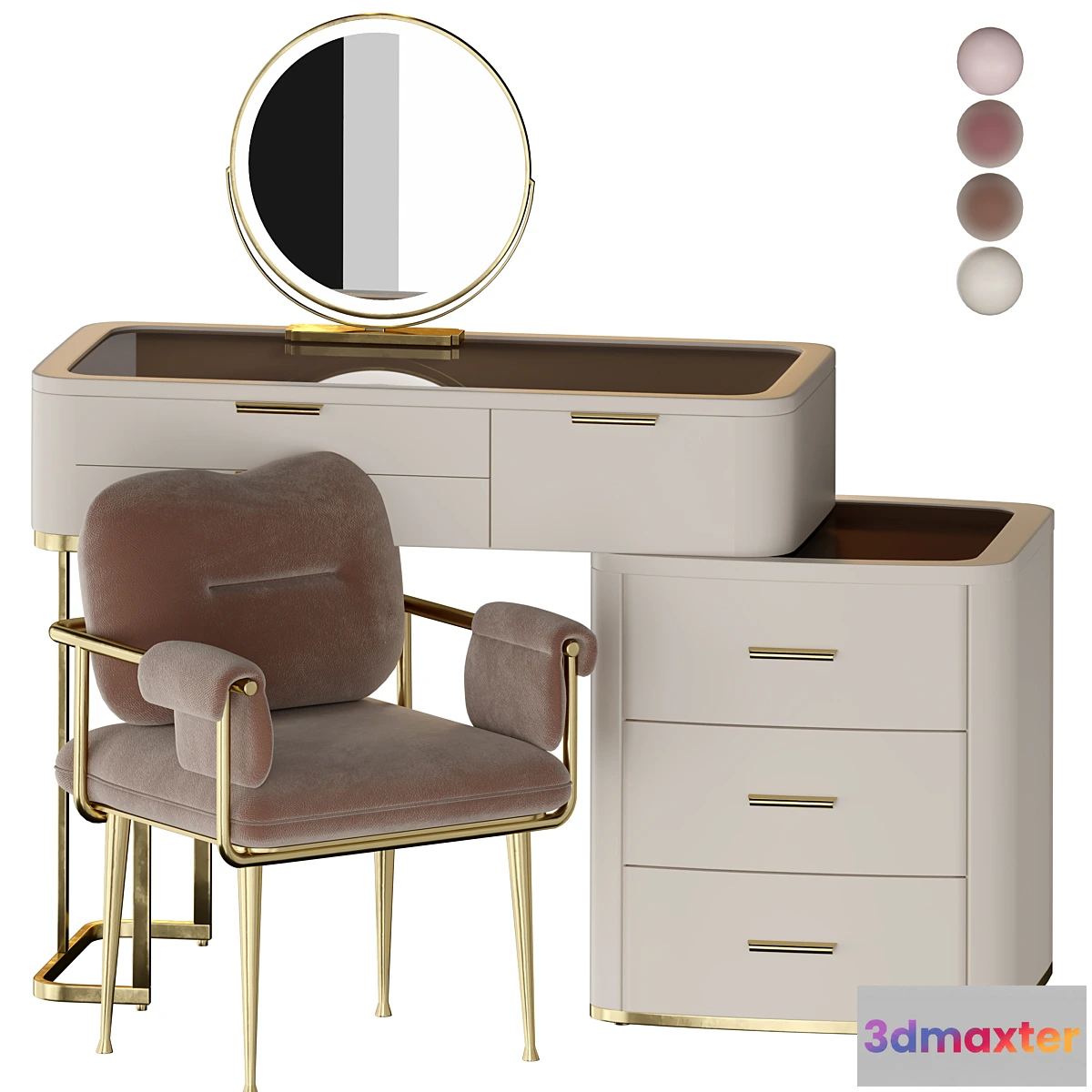 1395000 - DOROTHY Modern Vanity Set 3D Max