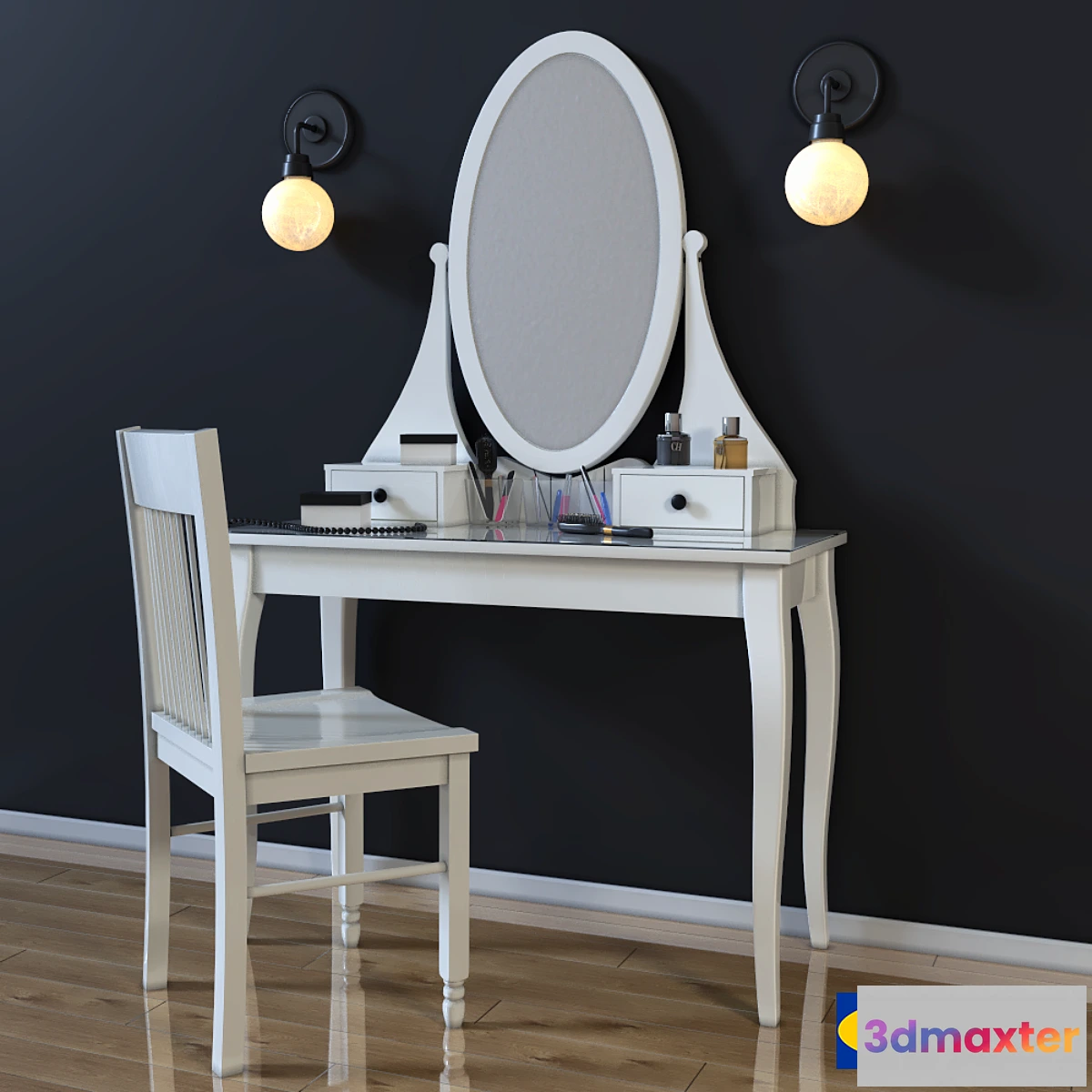 1410758 - Dressing table IKEA HEMNES 3D Max
