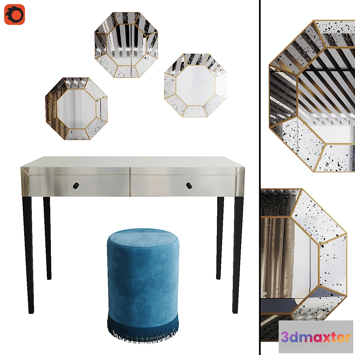 1430056 - Dressing table Climene la redoute 3D Max