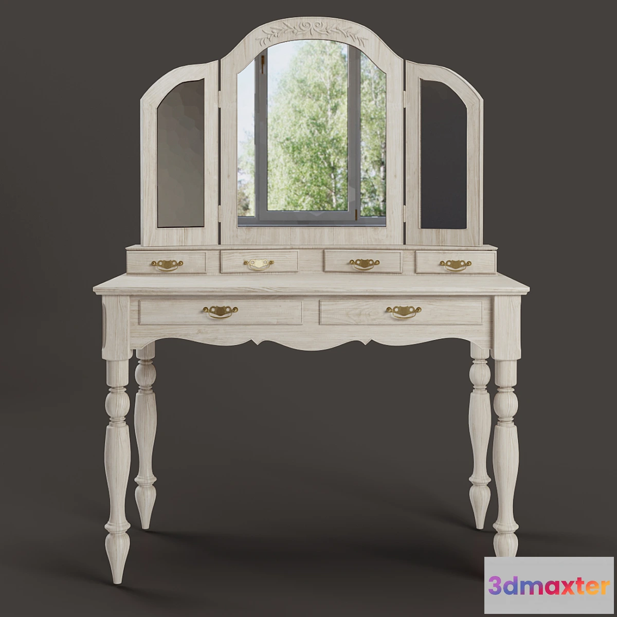 1440788 - COUNTRY CORNER Romance table with mirror 3D Max