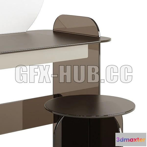 1556701 - TONELLI SGABELLO OPALINA DRESSING TABLE 3D Max