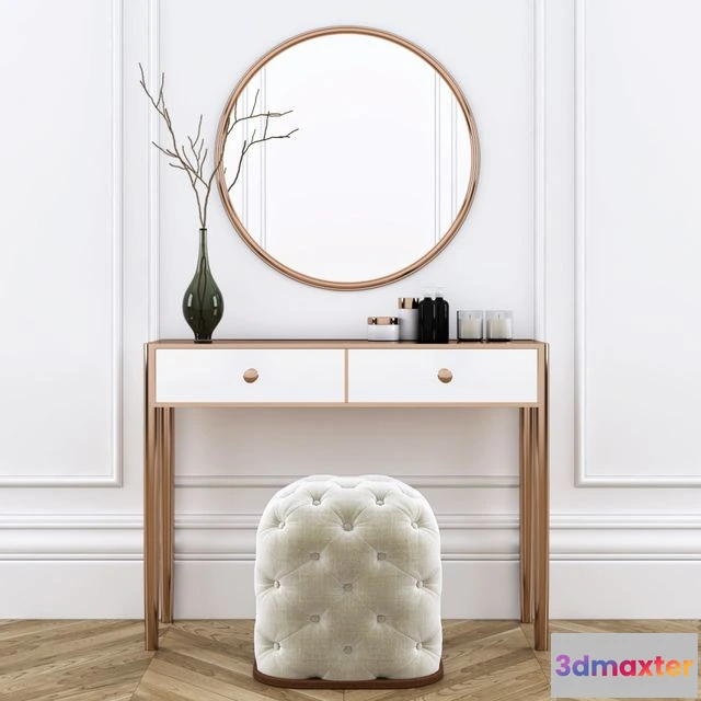 1564062 - Dressing table with pouf 3D Max