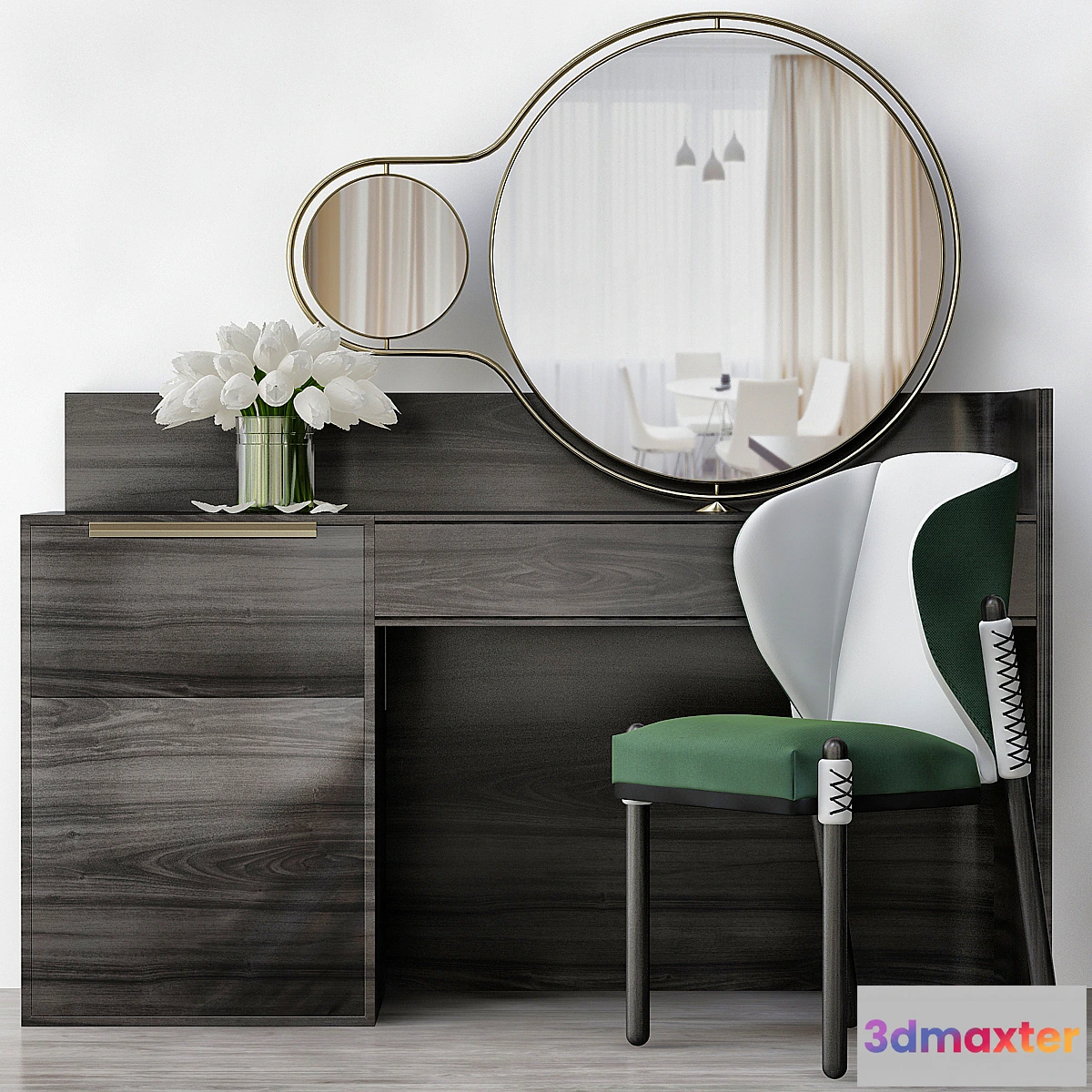 555963 - Toilet table Furniture - Consoles - Outfit Laurameroni (low poly)