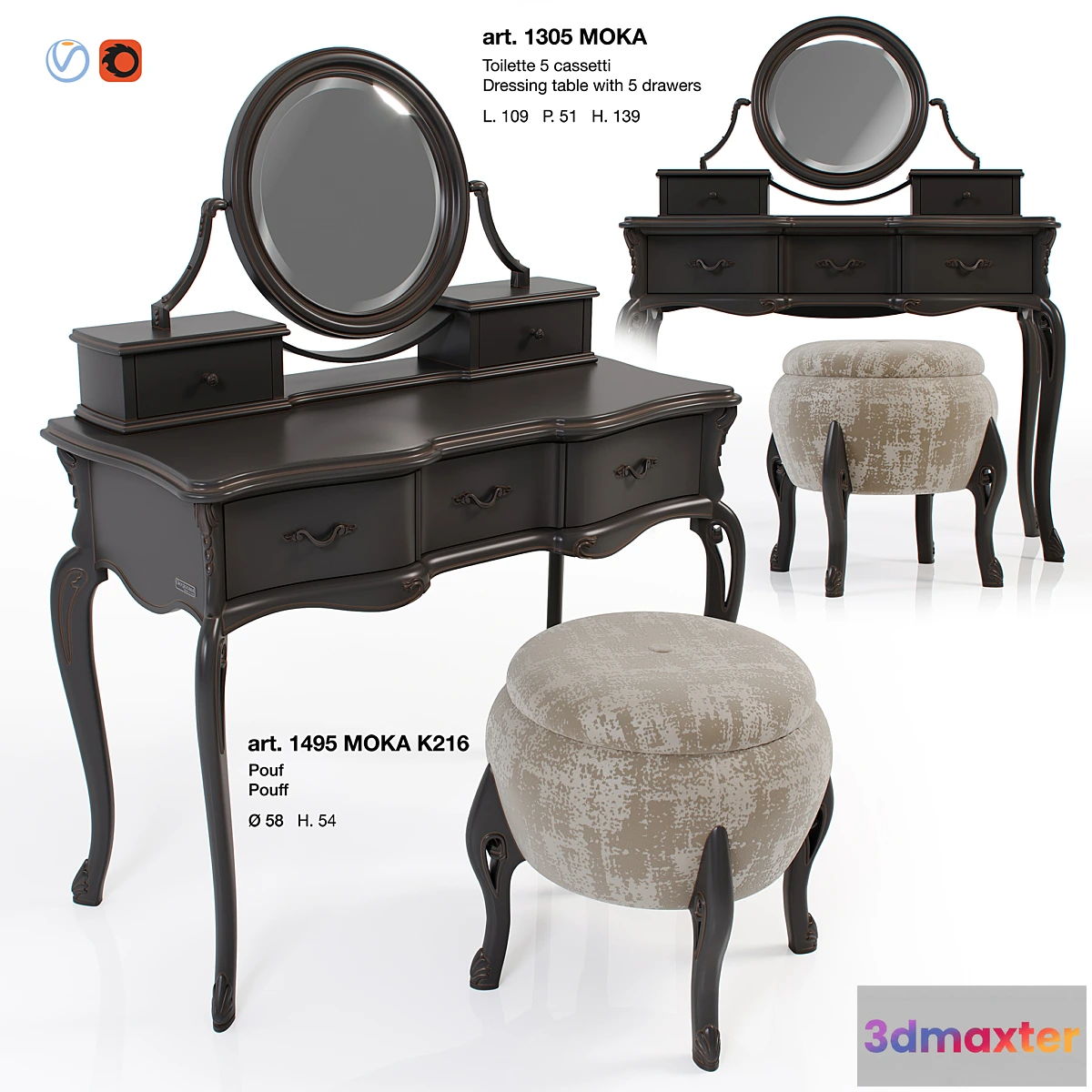 610561 - Giorgiocasa - Valpolicella - dressing table + pouf