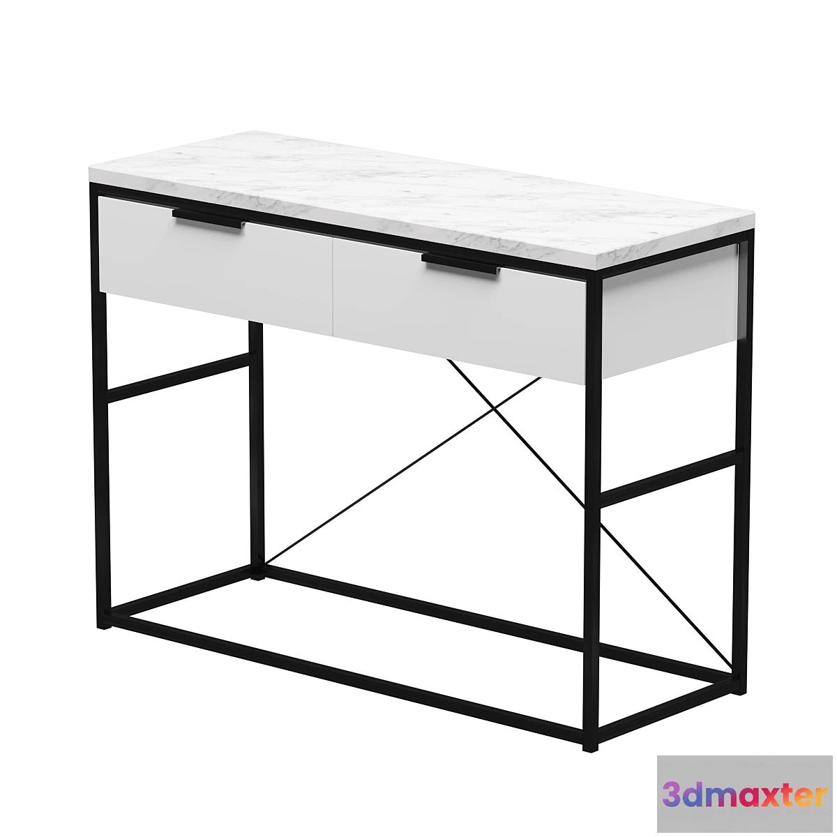 700798 - Nord Dressing table (White_Statuario)