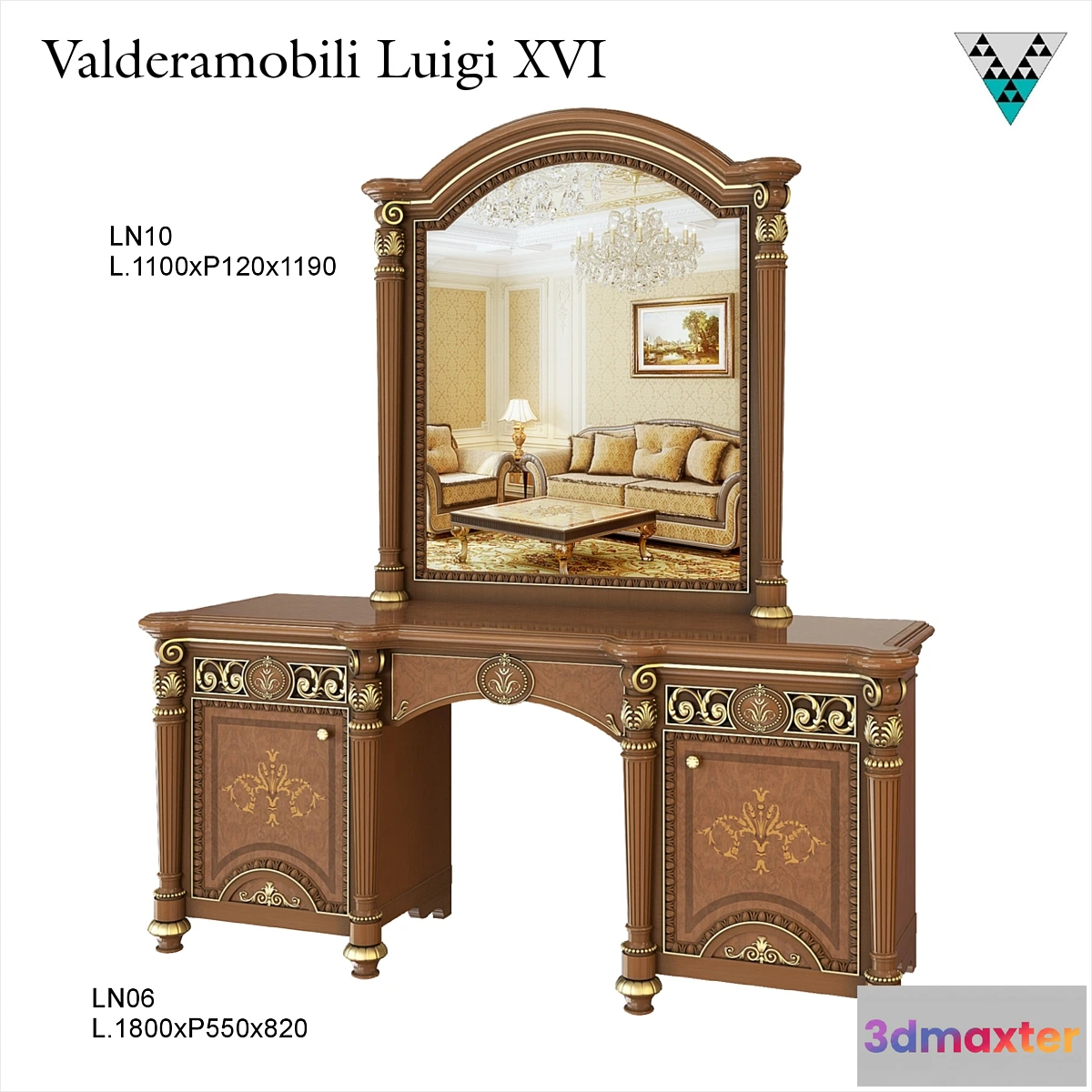 813268 - Dressing table and mirror Valderamobili Luigi XVI - No.3