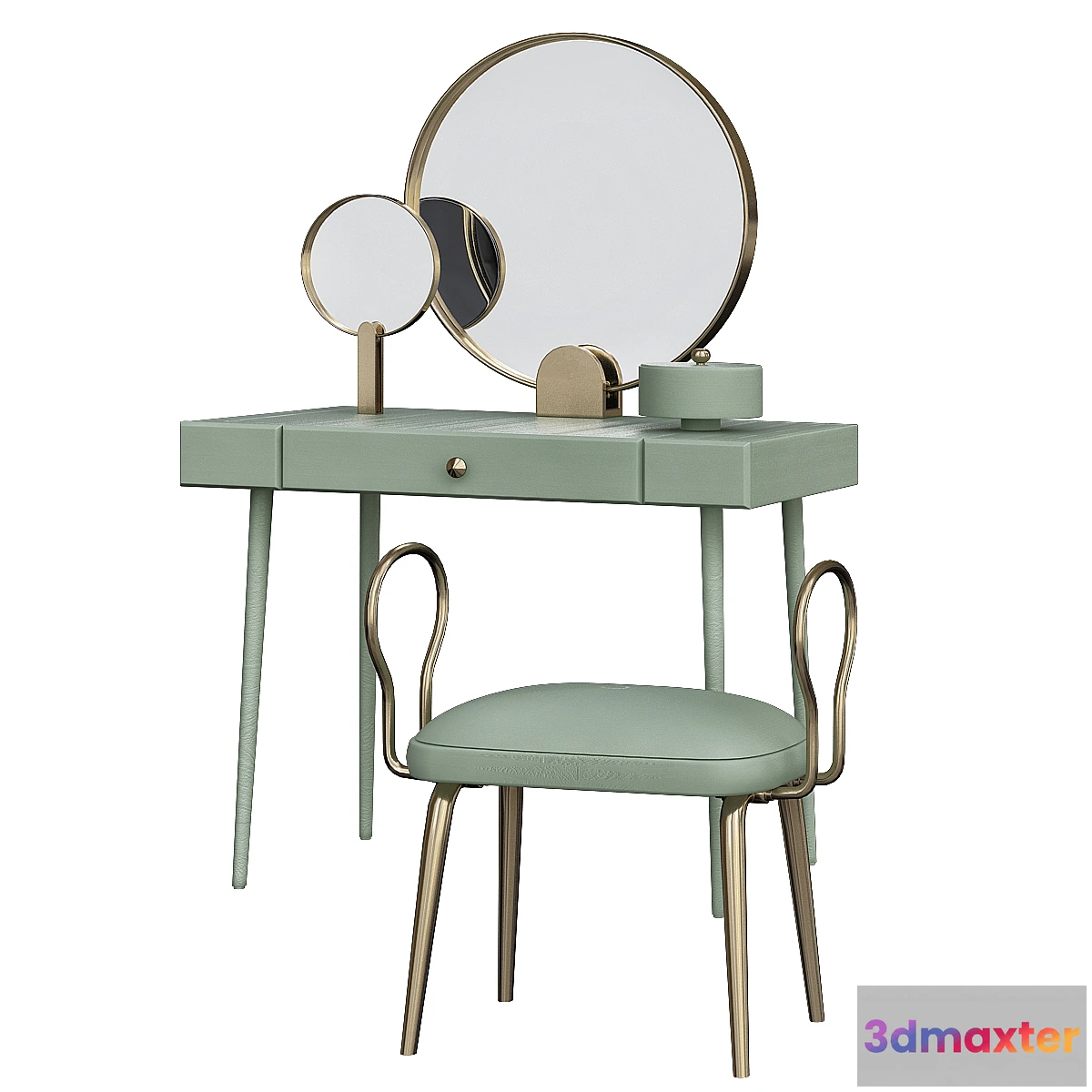 863847 - Mirror Light Espresso Vanity Table - No.5