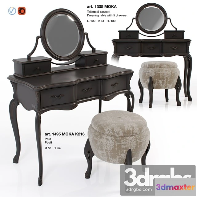 951694 - Giorgiocasa - valpolicella - dressing table + pouf 2
